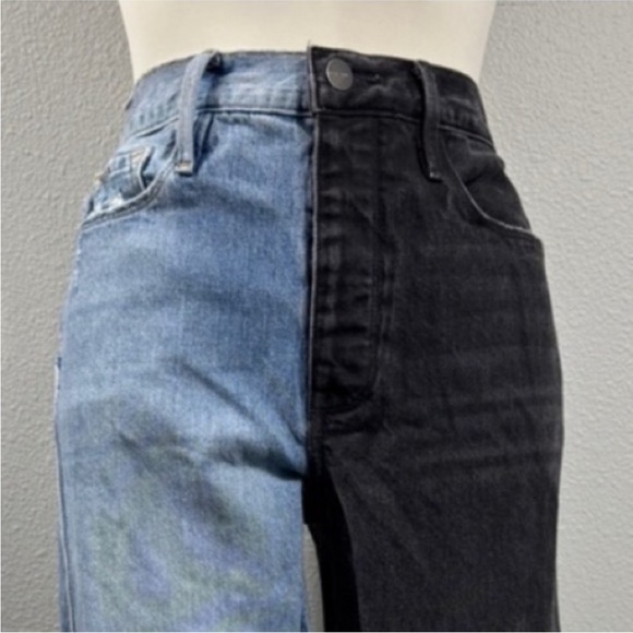 Frame Denim Le Sylvie Playtha Black Indigo Mix - Picture 4 of 12